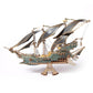 Joponnydiy 3D Wooden Puzzles for Adults, Pirate Ship Model Kit Brain Teaser Puzzles for Adults, DIY Educational Desk Toys Room Decoration (Green)