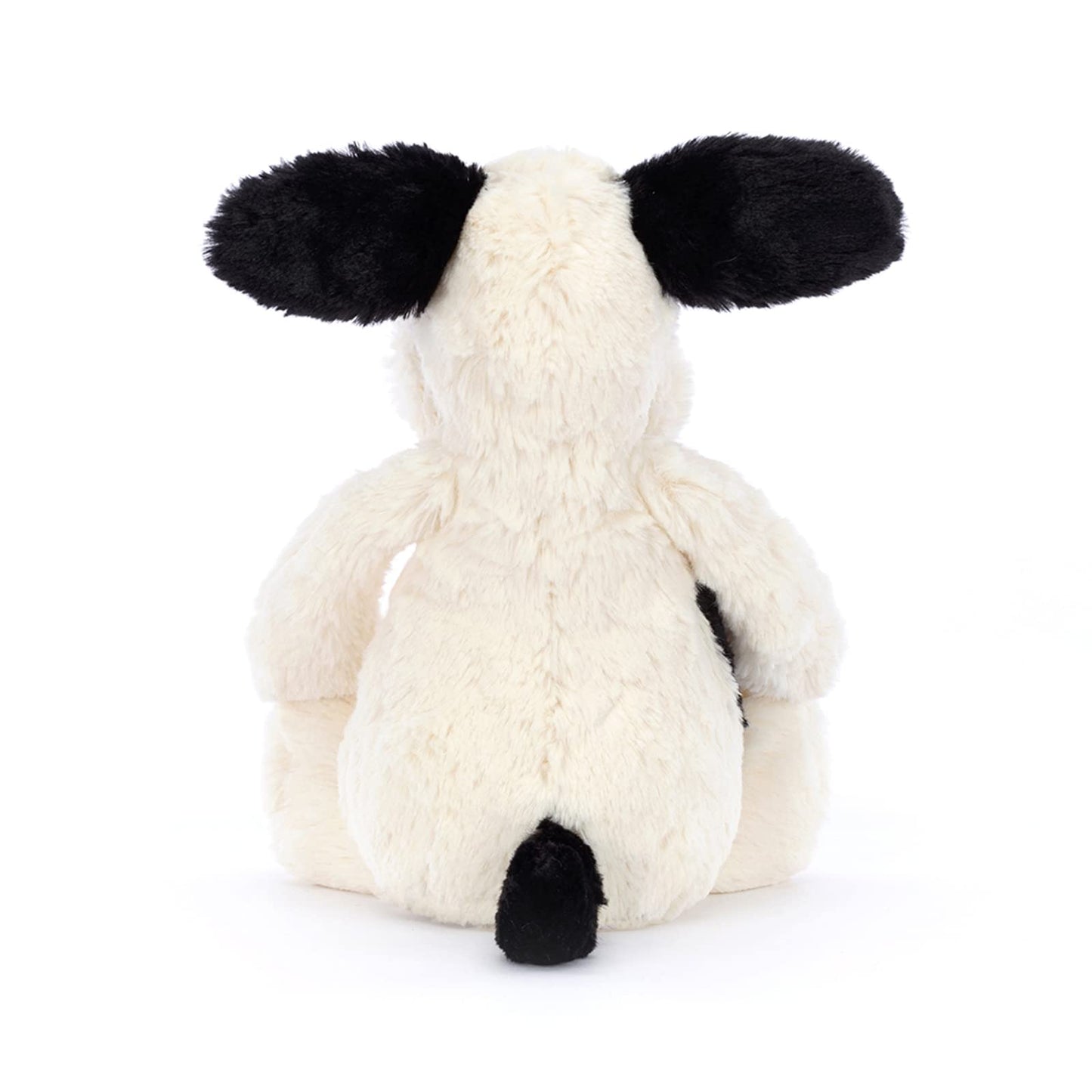 Jellycat Bashful Black and Cream Puppy Stuffed Animal, Medium, 12 inches