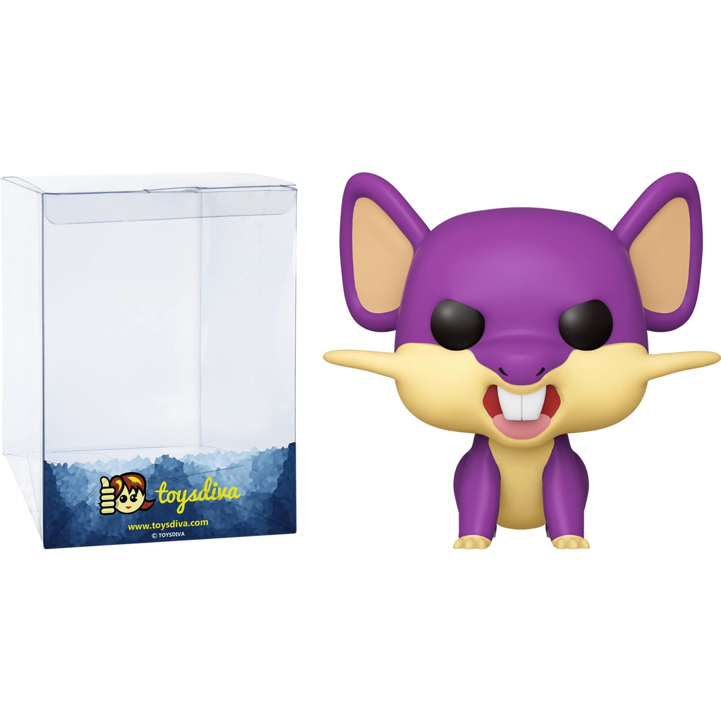 Funko Rattata: P o p ! Games Vinyl Figurine Bundle with 1 Compatible 'ToysDiva' Graphic Protector (595-48398 - B)