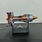 MakerTopia Turbofan Aircraft Engine Model Kit with Blue LED Light, Working Jet Engine Restoration, DIY 50+PCS Collectible Airplane Engine STEM