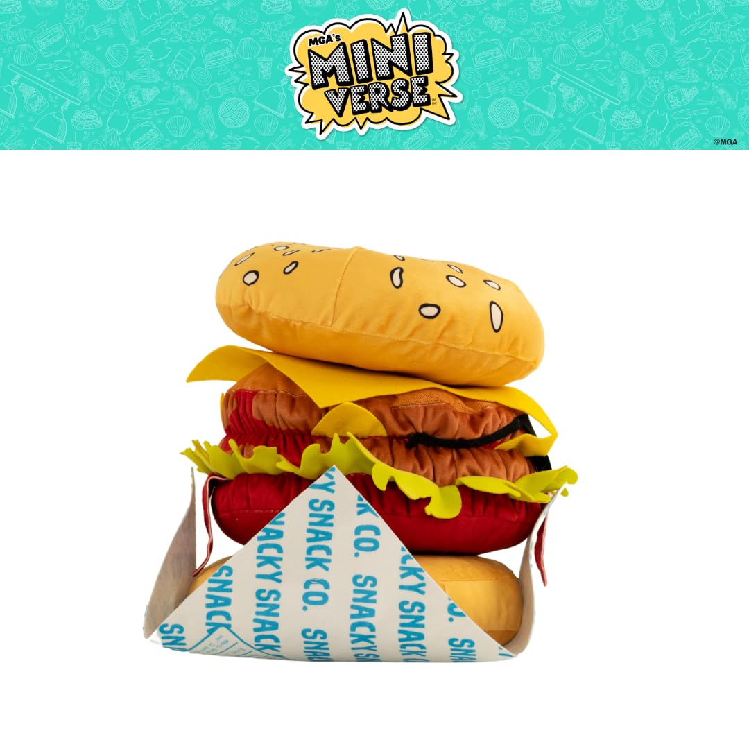 Collectibles Miniverse Food Cheeseburger Bedding Super Soft Cozy Detachable Cuddle Pillow, (Officially Licensed Product) by Franco