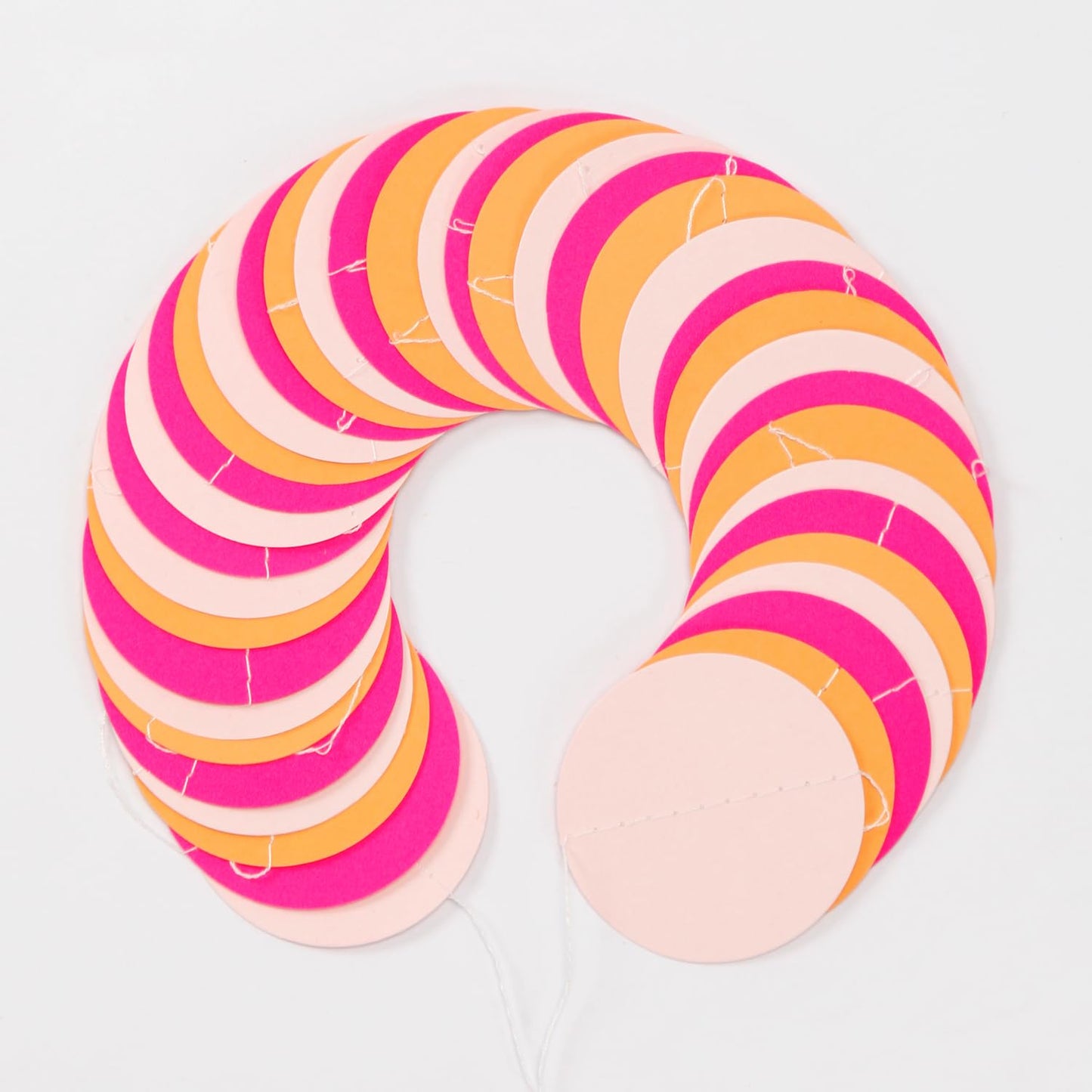 Hot-Pink Burnt-Orange Fall Party-Decorations Garland - 64Ft Birthday Baby Shower Paper Streamers Banner,Sunset Autumn Thanksgiving Bridal Wedding