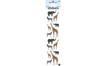 Paper House Productions ST-2183E Photo Real Stickypix Stickers, 2-Inch by 4-Inch, Zoo Animals (6-Pack)