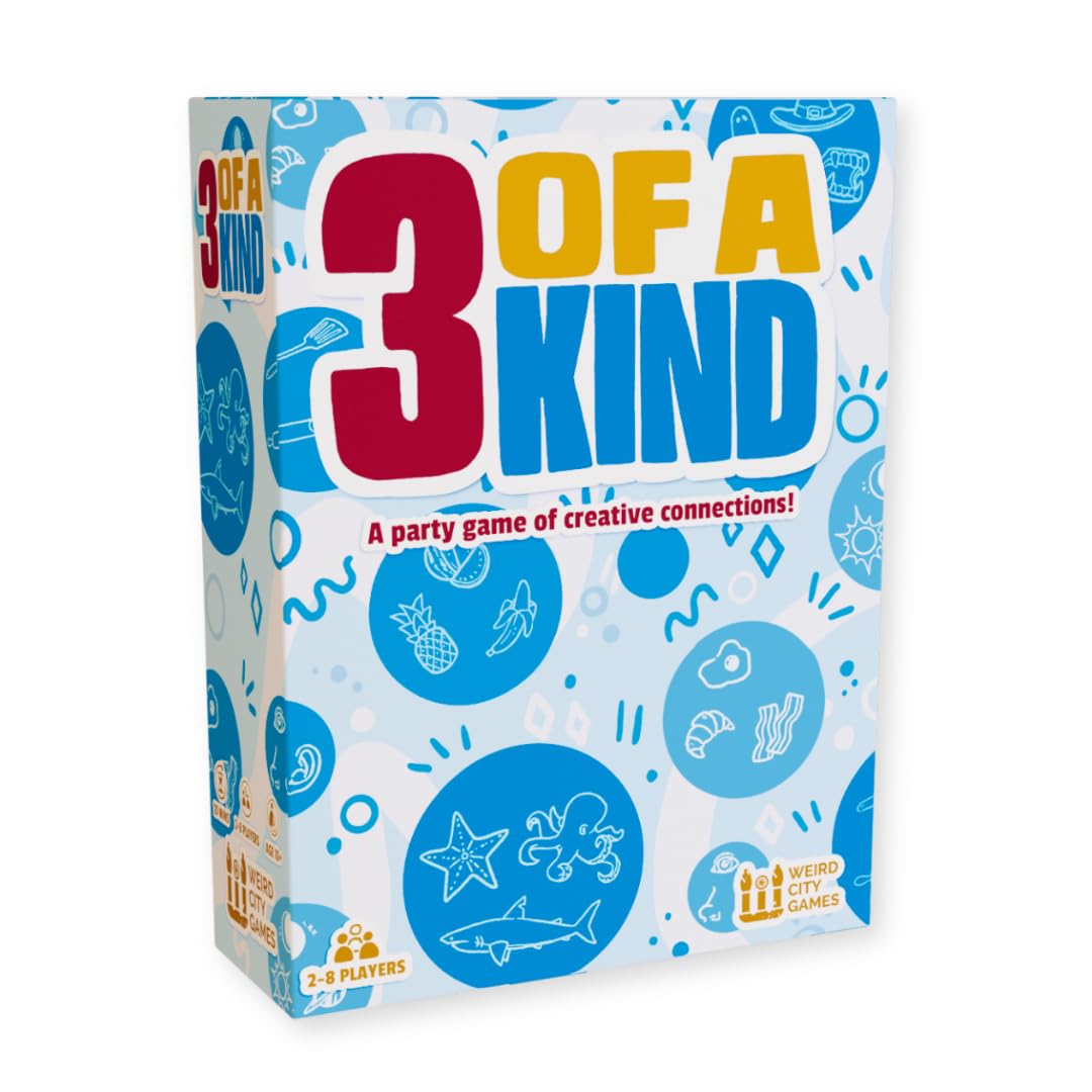 Three of a Kind / 3 of a Kind - Quick Party Card Game for Families and Adults - Ages 10+ - 2 to 8 Players - Weird City Games