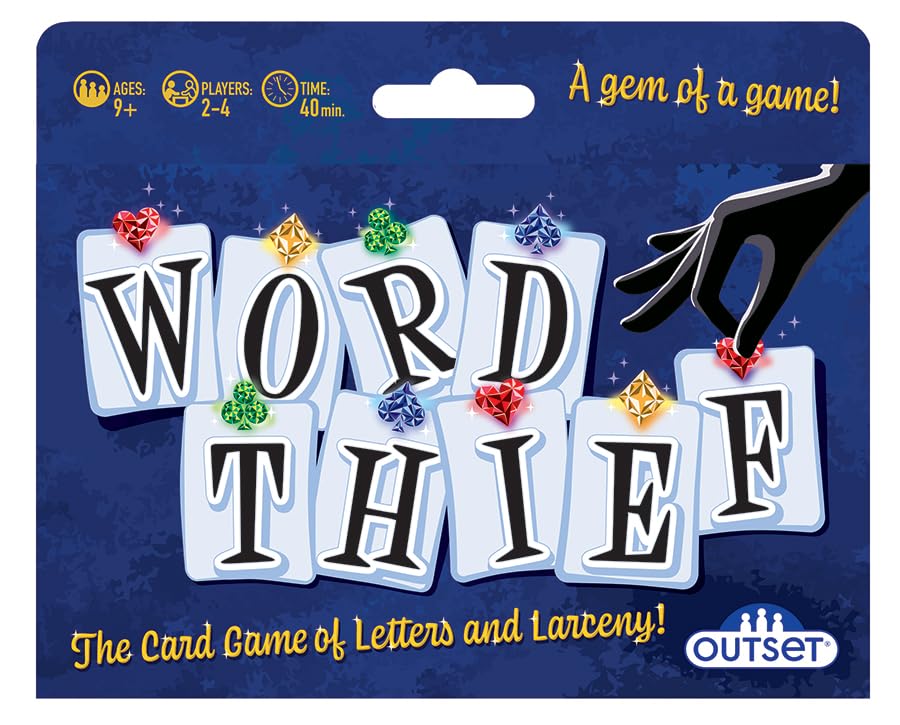 Outset Media Word Thief - The Card Game of Letter and Larceny! - 2 to 4 Players Ages 9 and up