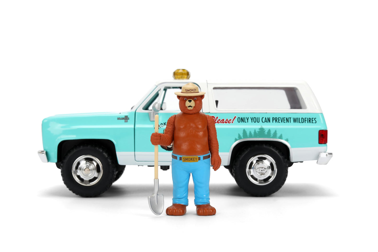 Jada Smokey Bear 1980 Chevy Blazer Die-Cast Car Toys - Smokey Bear Figure - Age 8+
