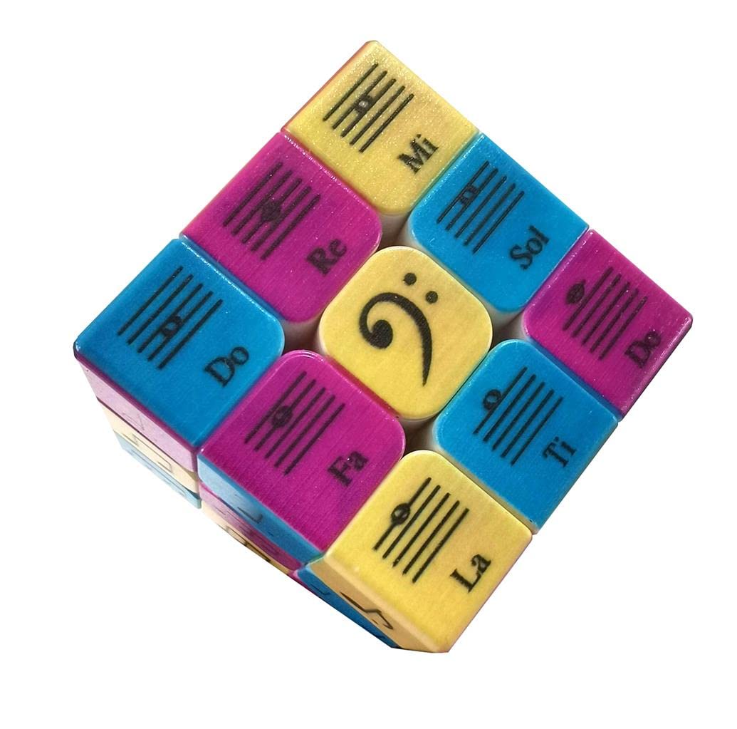 Speed Cube 3x3x3 Music Notes Design Magic Cube Puzzle,IQ Games Puzzles Relief Effec Gift Music Lovers Kids Adult Toys,5.6cm/2.2"