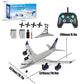 FANXMF RC Airbus 747 A380 2.4G Remote Control Electric Plane Four Motor RC Airplane Toy RC Airliner with LED Lights Drop Resistant Aircraft 2