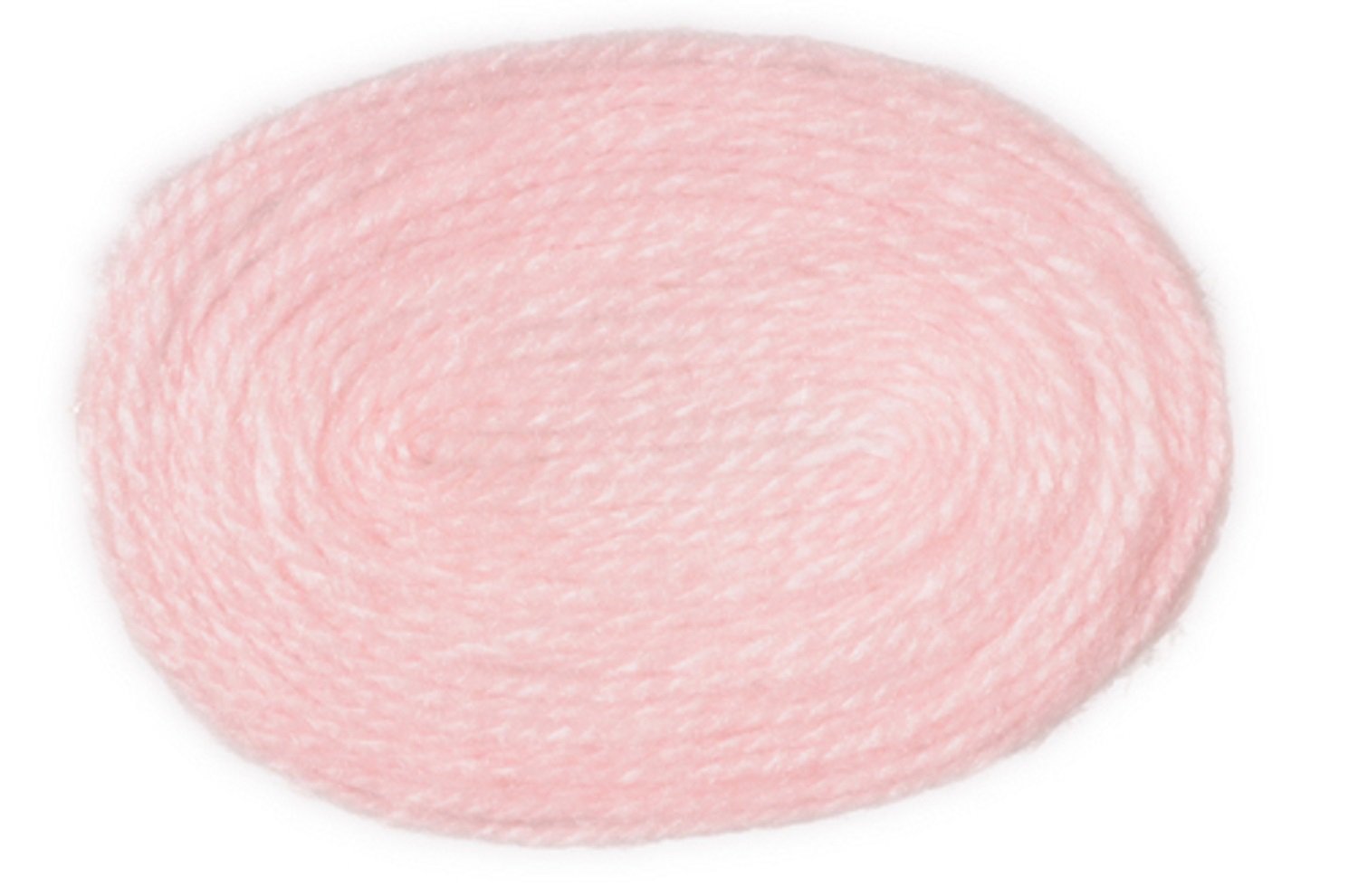 Melody Jane Dolls Houses House Miniature 1:12 Scale Accessory Plain Baby Pink Small Oval Rug