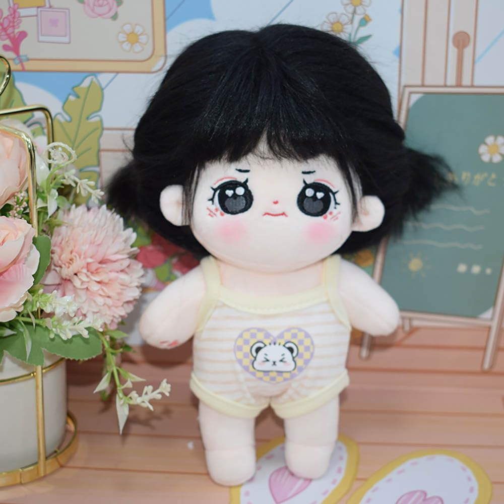 niannyyhouse 10cm 20cm Plush Doll Clothes Vest Jumpsuit Climbing Suit Soft Stuffed Plush Toy Dress Up (a3, 20cm)