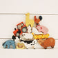Tender Leaf Toys Farmyard Animals “ 13 Wooden Country Farm Figurines with a Display Shelf - Classic Toy for Pretend Play “ Develops Creative