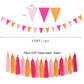 Hot-Pink Burnt-Orange Fall Party Decorations - 23pcs Birthday Baby Shower Tissue Pom Poms Streamers,Sunset Autumn Thanksgiving Tassel Garland