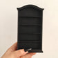 LuckyVin 3D Printed Miniature Bookcase, 4-Tier Empty Dollhouse Bookshelf, Open Display Shelf for Dollhouse DIY (Black)