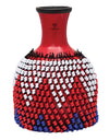 Tycoon Percussion TSKS-R Small Red Fiberglass Shekere, Adjustable Beads, Multi-Function Rattle, Shaker & Drum with Protective Rubber Ring