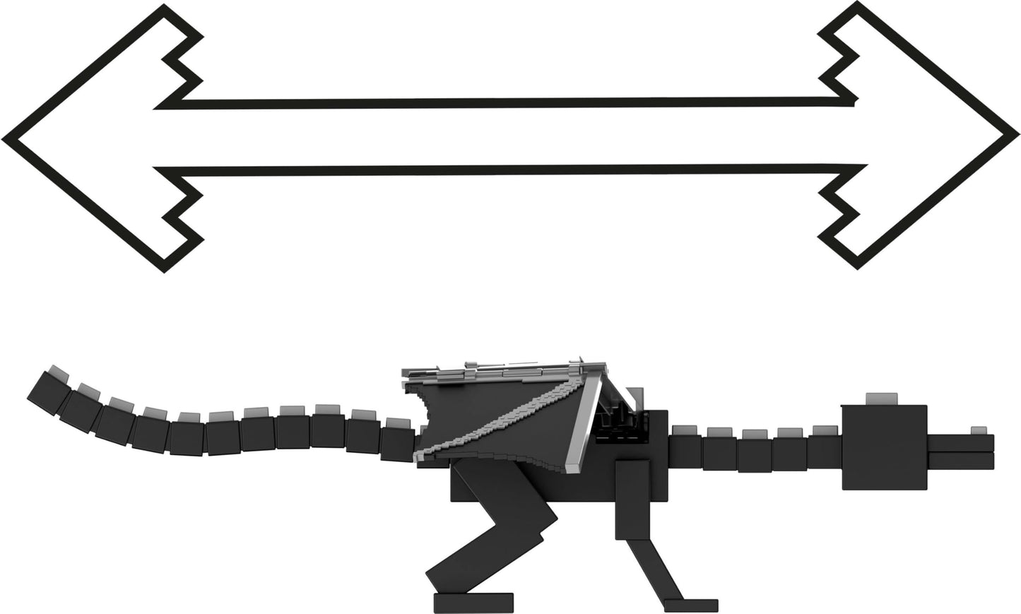 Mattel Minecraft Dragon’s Breath Ender Dragon Action Figure with 10 Discs, Giant Toy with 21.6-inch Length, 20-inch Wingspan with Moving Wings