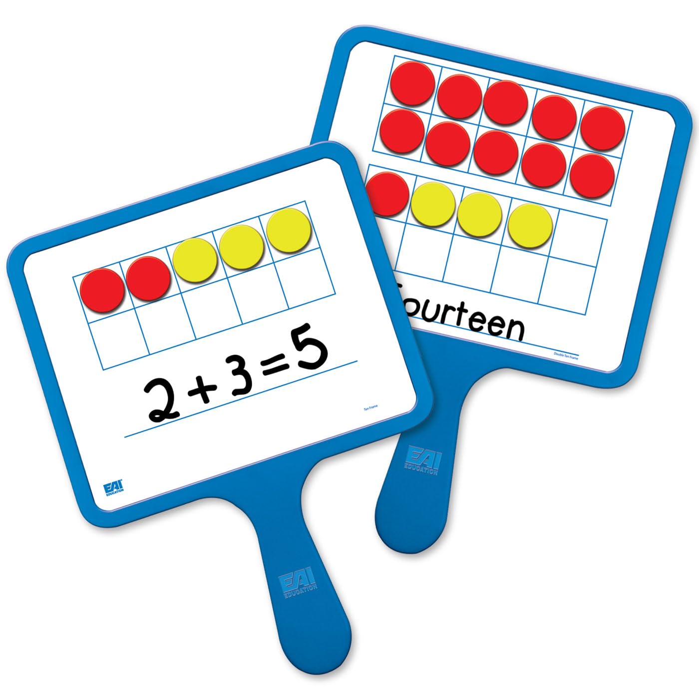 EAI Education Magnetic Ten Frame Dry-Erase Paddles: Set of 5