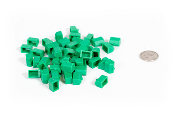 Plastic Houses: Green Color Board Game Replacement House | 50 Pieces
