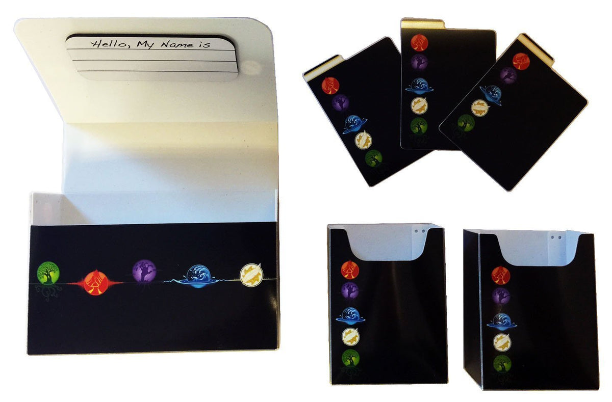 Elemental 5 Color - Magnetic Double Deck Box Plus dividers by MAX PRO - Standard Standard Gaming Size Size
