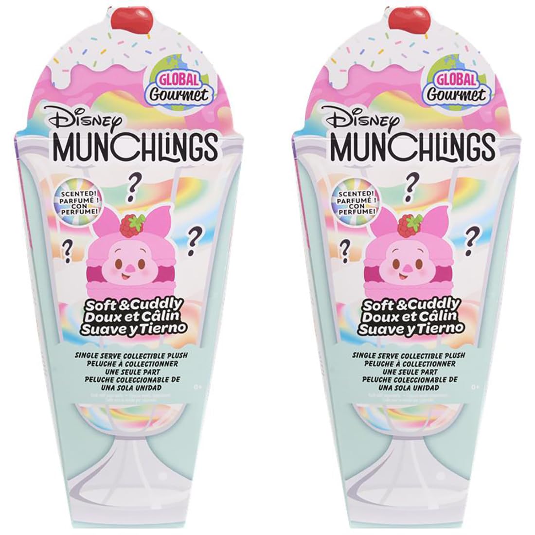 Disney Munchlings Single Serve Scented Collectible Plush 2-Pack, 4.5 inch Collectible Plush Toy for Teens, Girls, Boys, Kids, Ages 0 and Up, Kids Toys