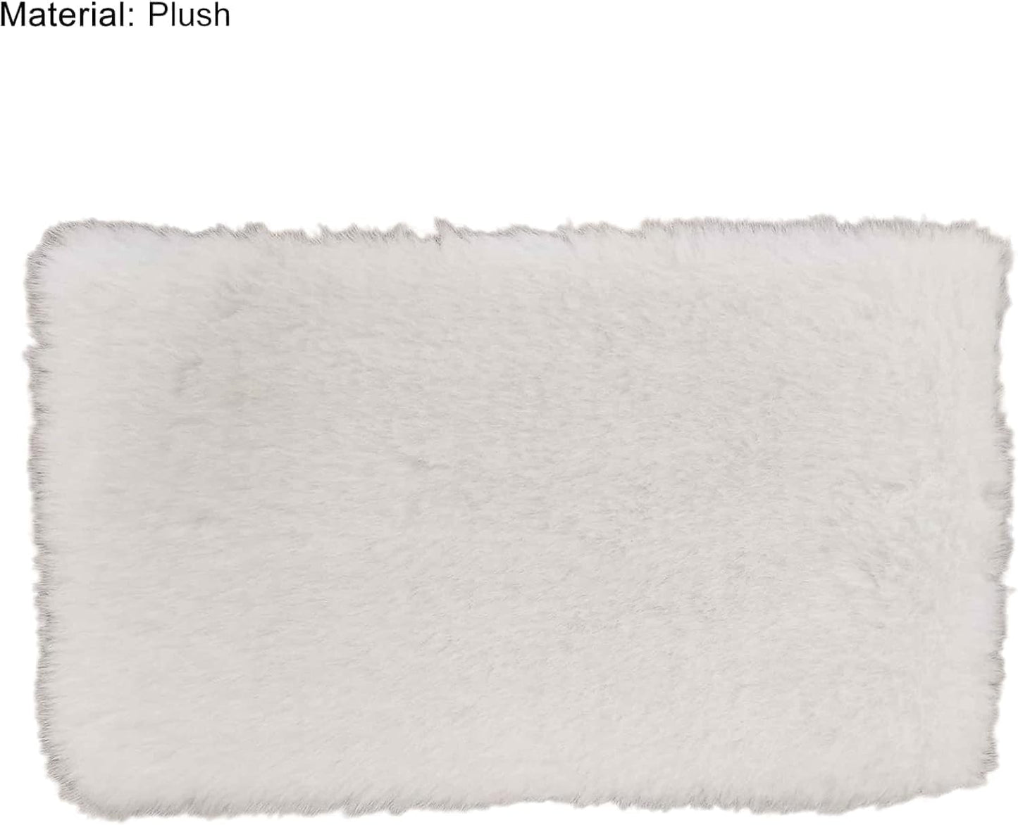 Miniature Square White Rug, Soft Carpet Decor for 1/12 Scale Dollhouses, Lightweight and Decorative Accessory for Doll House Interiors