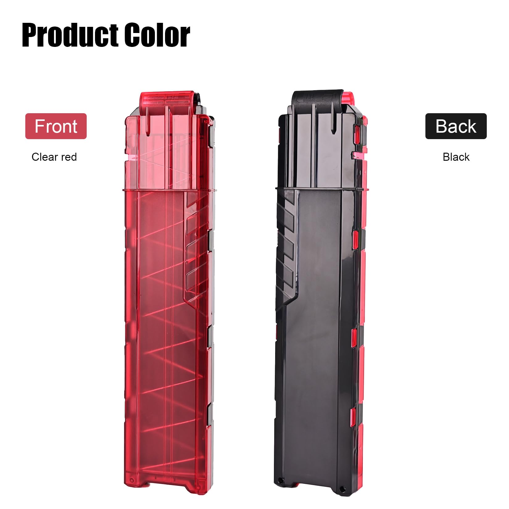 lififun Ultra Magazine, 18-Dart Magazine Dart Clips for Nerf Ultra 2 PCS Black & red