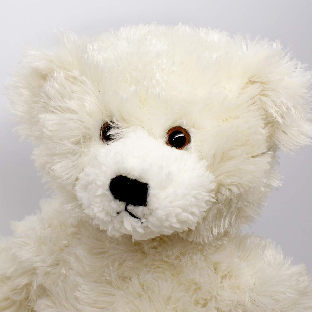 Plushland Adorable Brandon Bear for Kids 12 Inch - Cuddly - Cute Present and Great Gift for Birthday, Christmas, Holiday, Party Favors (New Cream)