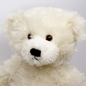 Plushland Adorable Brandon Bear for Kids 12 Inch - Cuddly - Cute Present and Great Gift for Birthday, Christmas, Holiday, Party Favors (New Cream)