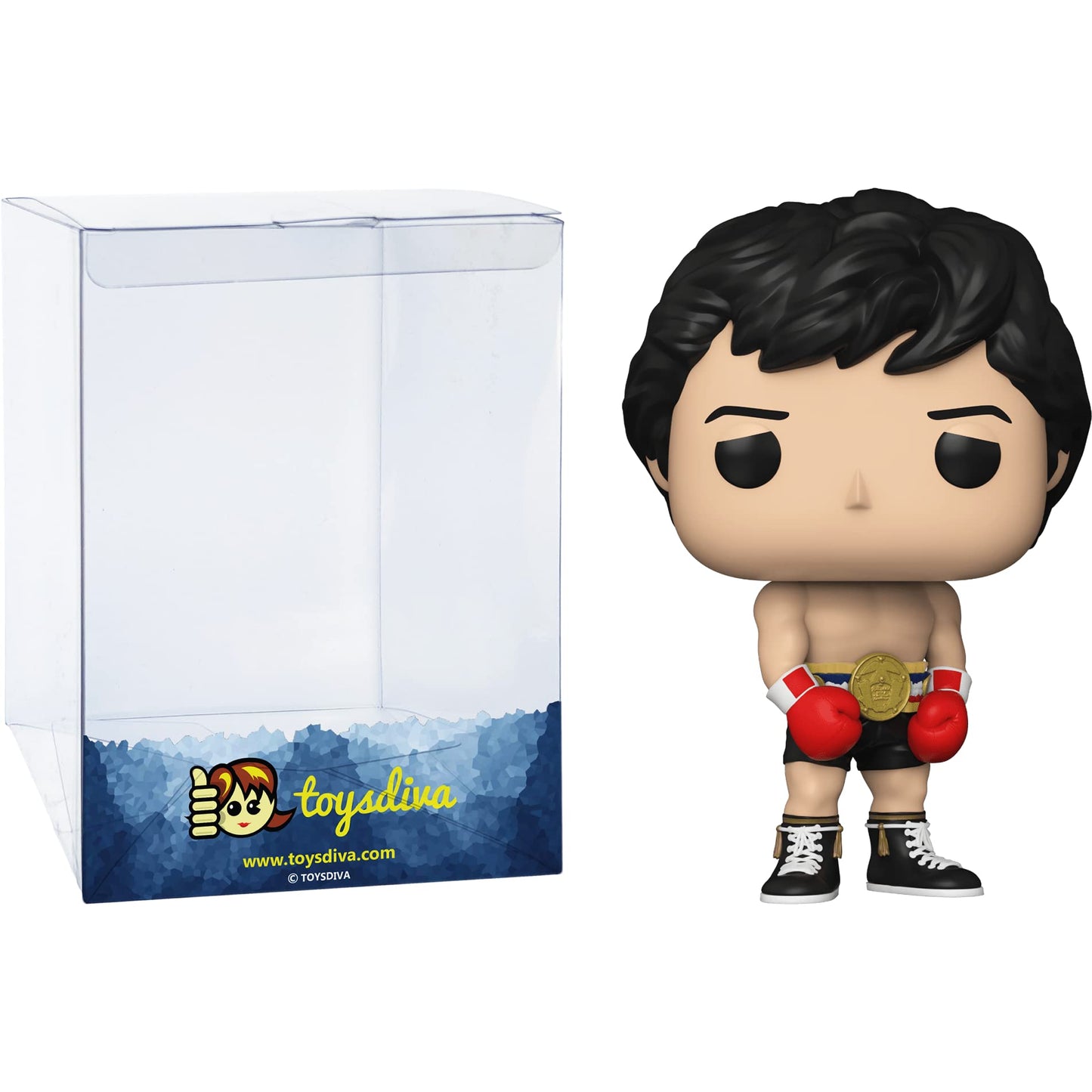Funko R o c k y Balboa (Specialty Series): P o p ! Movies Vinyl Figurine Bundle with 1 Compatible 'ToysDiva' Graphic Protector (1180-60330 - B)