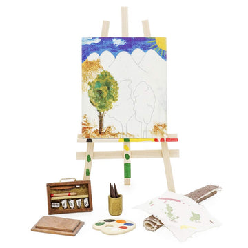 Odoria 1/12 Miniature Set of Paint Easel Dollhouse Decoration Accessories