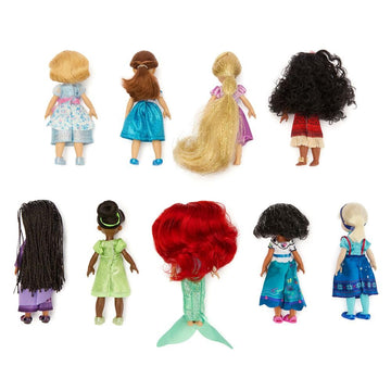 Disney Store Official Once Upon a Story Collection Mini Doll Gift Set - 9 Collectible Disney Princess Dolls: Cinderella, Ariel, Belle, Tiana
