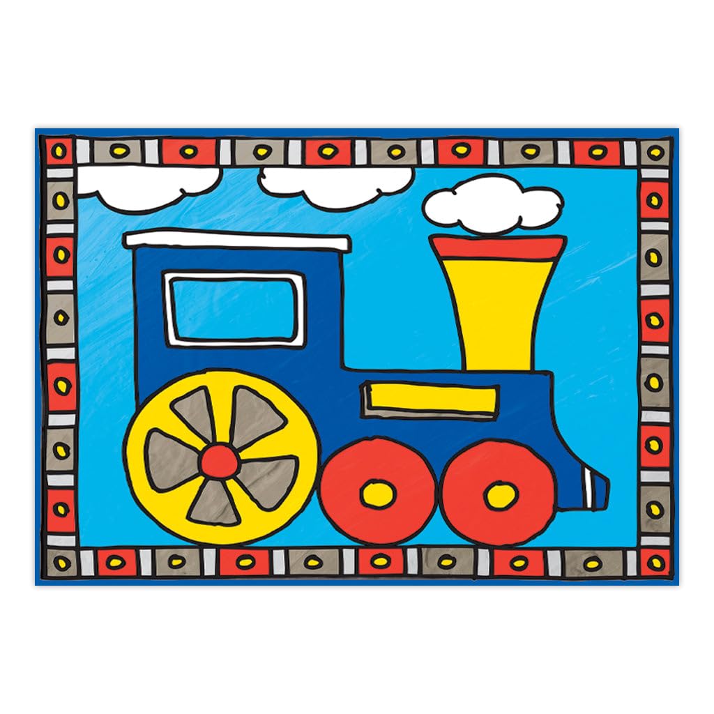 Royal Brush My First Paint by Number Kit, 8.75 by 11.375-Inch, Train and Boat, 2/pkg