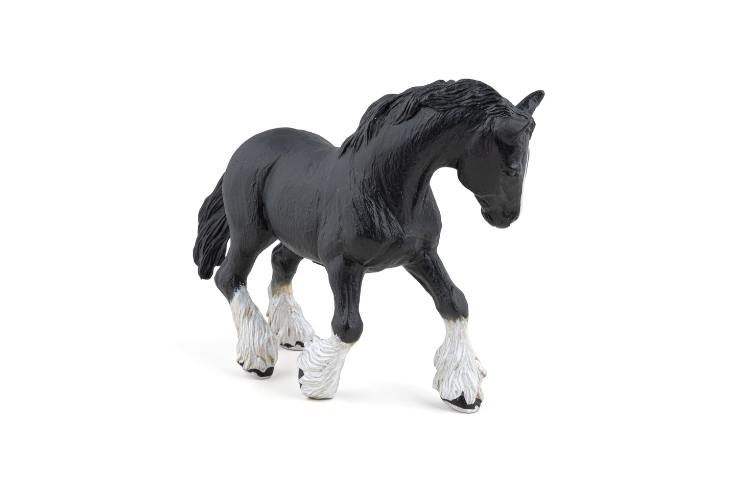 Papo - Black Shire Stallion Figure - 3 Years + - Horses Collection