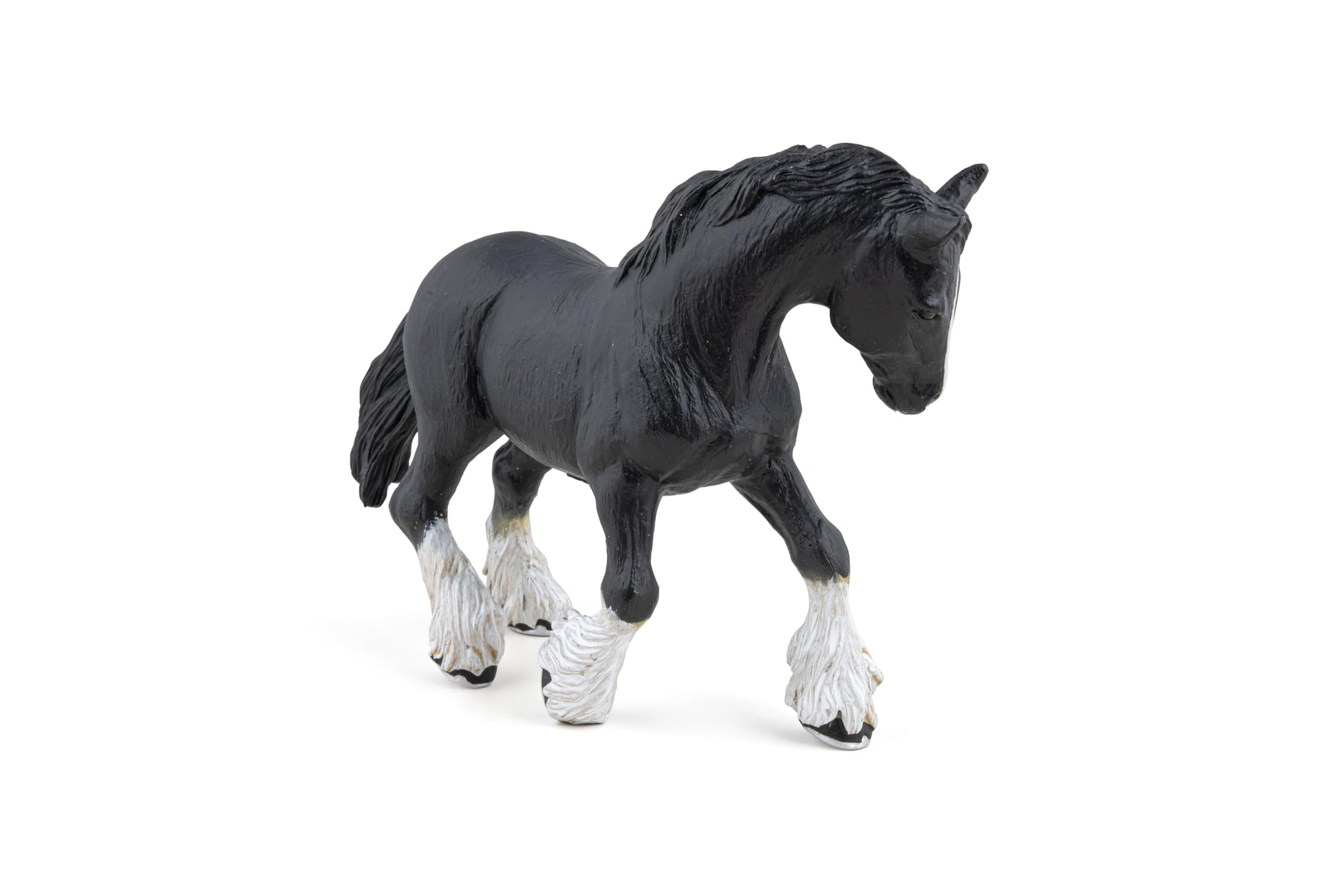 Papo - Black Shire Stallion Figure - 3 Years + - Horses Collection