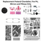 Barbie Replacement Parts Camping Van - CJT42 RV Pop Up Camper Vehicle Playset ~ Replacement Pretend Chandelier, Fire Pit, Mirrors and Pillows