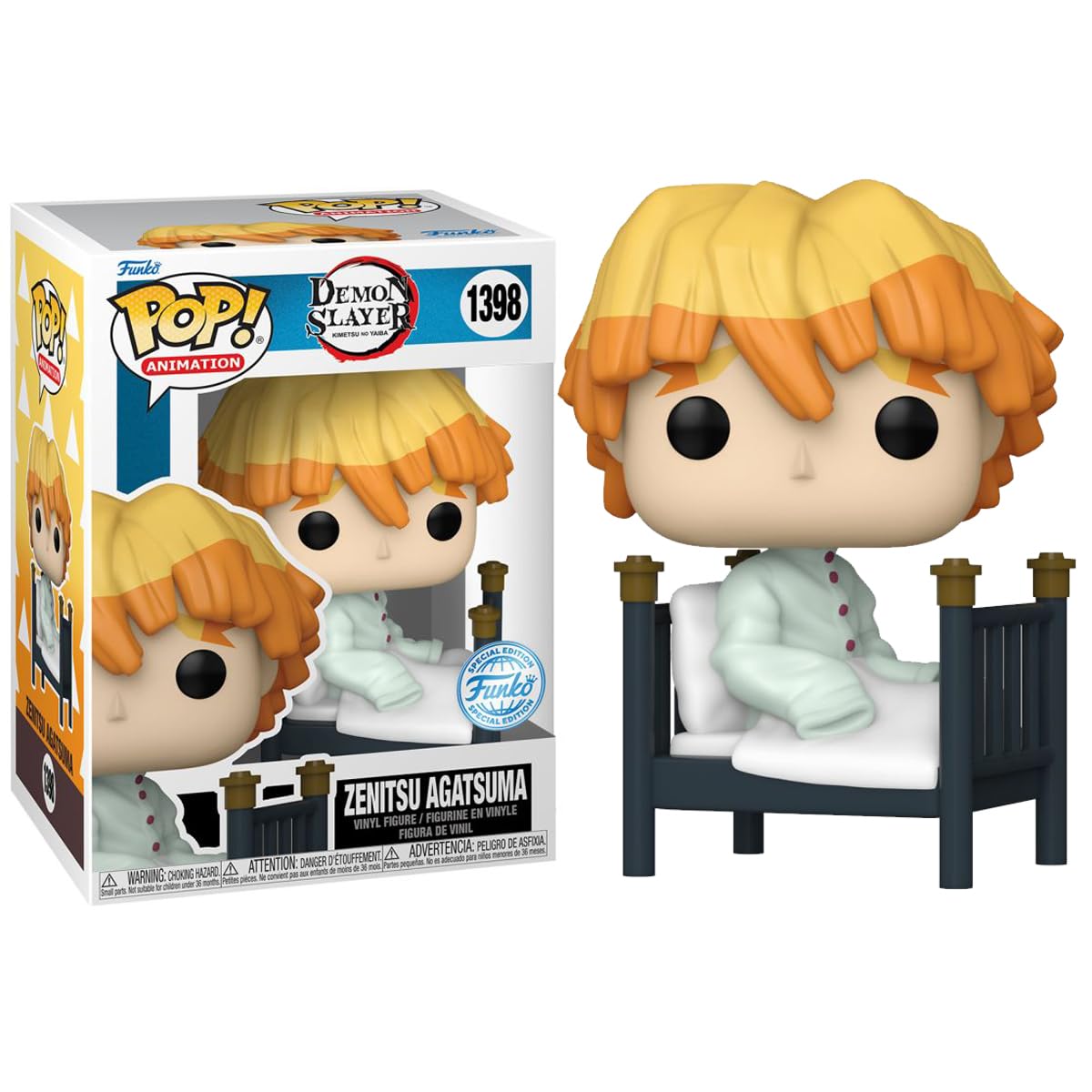Funko Demon Slayer: Kimetsu no Yaiba POP! Animation Zenitsu Agatsuma Exclusive Vinyl Figure #1398