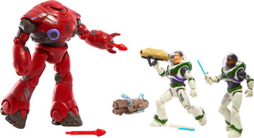 Mattel Disney Pixar Lightyear Set with 3 Action Figures, Space Rangers vs Robots Clash Pack with Buzz Lightyear, Izzy Hawthorne & Zyclops, 5-inch