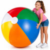 24-Inch Giant Inflatable Beach Balls - Large Blow Up Pool Balls 3-Pack