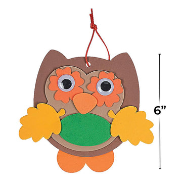Fun Express Fall Owl Ornament Craft Kit - Makes 12 - Autumn Crafts for Kids