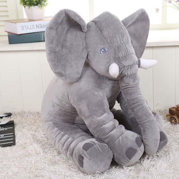 HWHXCZYH Elephant Stuffed Animal 16-Inch - Ultra Soft Gray Elephant Plush Toy, Cute Hugging Pillow & Room Decor, Cuddly Toy Gift for Kids, Boys,