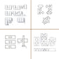 Bamboo 3D Puzzle Metal Brain Teasers Puzzles Mind Game Toys Set for Teens and Adults Pack of 12pcs