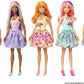 Barbie Color Reveal Doll with 7 Surprises: 4 Mystery Bags Contain Surprise Wig, Skirt, Shoes & Sponge; Water Reveals Metallic Blue Doll’s Look &