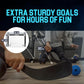 TronX - Mini Kids Knee Hockey Set - Complete 4-Player Indoor Kit with (2) Mini Goals, (4) Mini Sticks, and (2) Mini Foam Balls