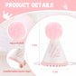 Kaniwati Girl 1/2 Birthday Party Crown, Pink half Hat,Half Birthday Embroidered Party Hat, Pink Girl Decoration (PINK-1/2-CXMZ)