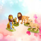 CNIUETYR Animal Figurine Commemorative Set, Spotted Hyena&Warthog,for Party Cake Animal Decoration (9 Piece)