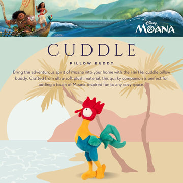 Disney Princess Moana HEI HEI Bedding Super Soft Plush Cuddle Pillow Buddy, (Officially Licensed Product) By Franco