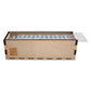 Deluxe Modern Domino Set Double Six, with Jumbo Sized Tournament Dominoes Black and White Two Toned with Spinner (Rivets) in Wood Box with Acrylic Top