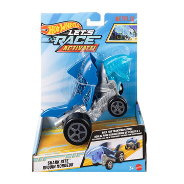Hot Wheels Let's Race Activate! Shark Bite - Head Flips as it Rolls! 1:32 Scale Toy Vehicle
