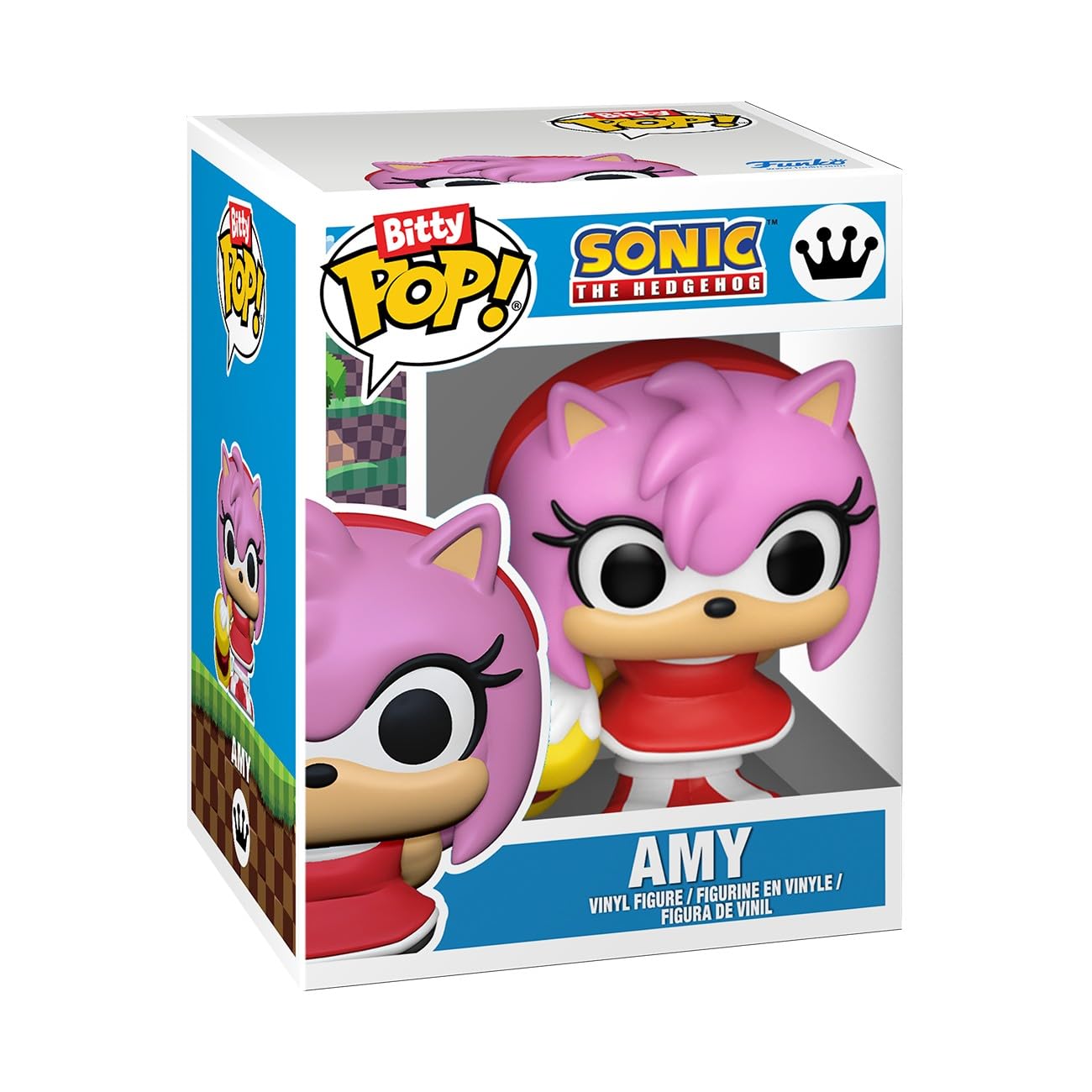Funko Pop! Bitty 4pk: Sonic the Hedgehog - Sonic, Amy, Tails, and Knuckles - 0.9 Inch (2.2 Cm) Collectable - Stackable Display Shelf Included - Gift