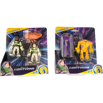 Fisher-Price Imaginext Disney and Pixar Lightyear Buzz and More Set of 2 Figure Packs Bundle