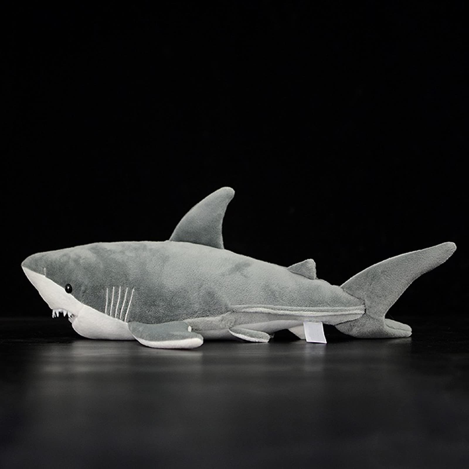 BABY FRANKIEZHOU Simulation Great White Shark Plush Toy, Super Kawaii Realistic Plush Stuffed Sea Animal Doll Pillow Super Soft Kids Birthday Gift